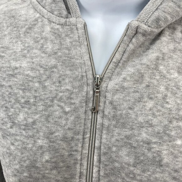 Vintage Y2K Juicy Couture Tracksuit Set Sz Medium Large Gray Pants Zip Up Jacket - Picture 9 of 16